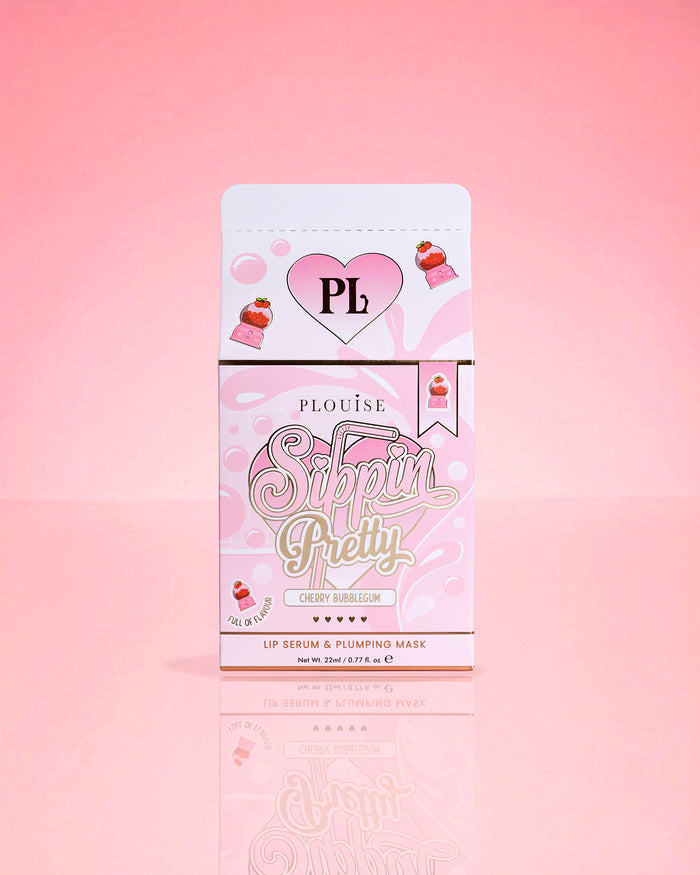 P.Louise Sippin Pretty Peptide Lip Serum & Treatment Duo Cherry Bubblegum Packaging